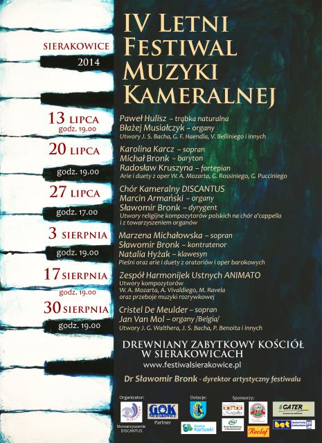 IV Letni Festiwal Muzyki Kameralnej - Sierakowice 2014